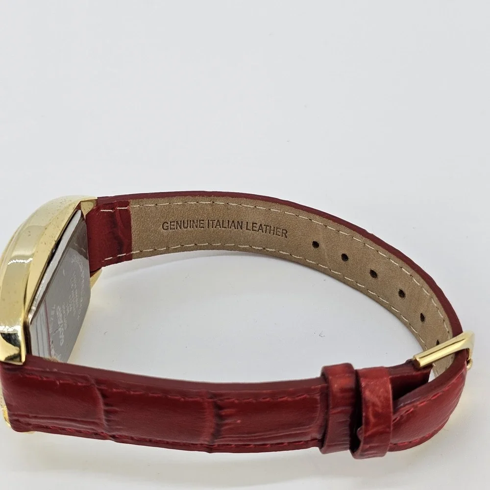 Gossip Women's Watch 31MM White Dial Red Leather Band‎ Straps New Battery